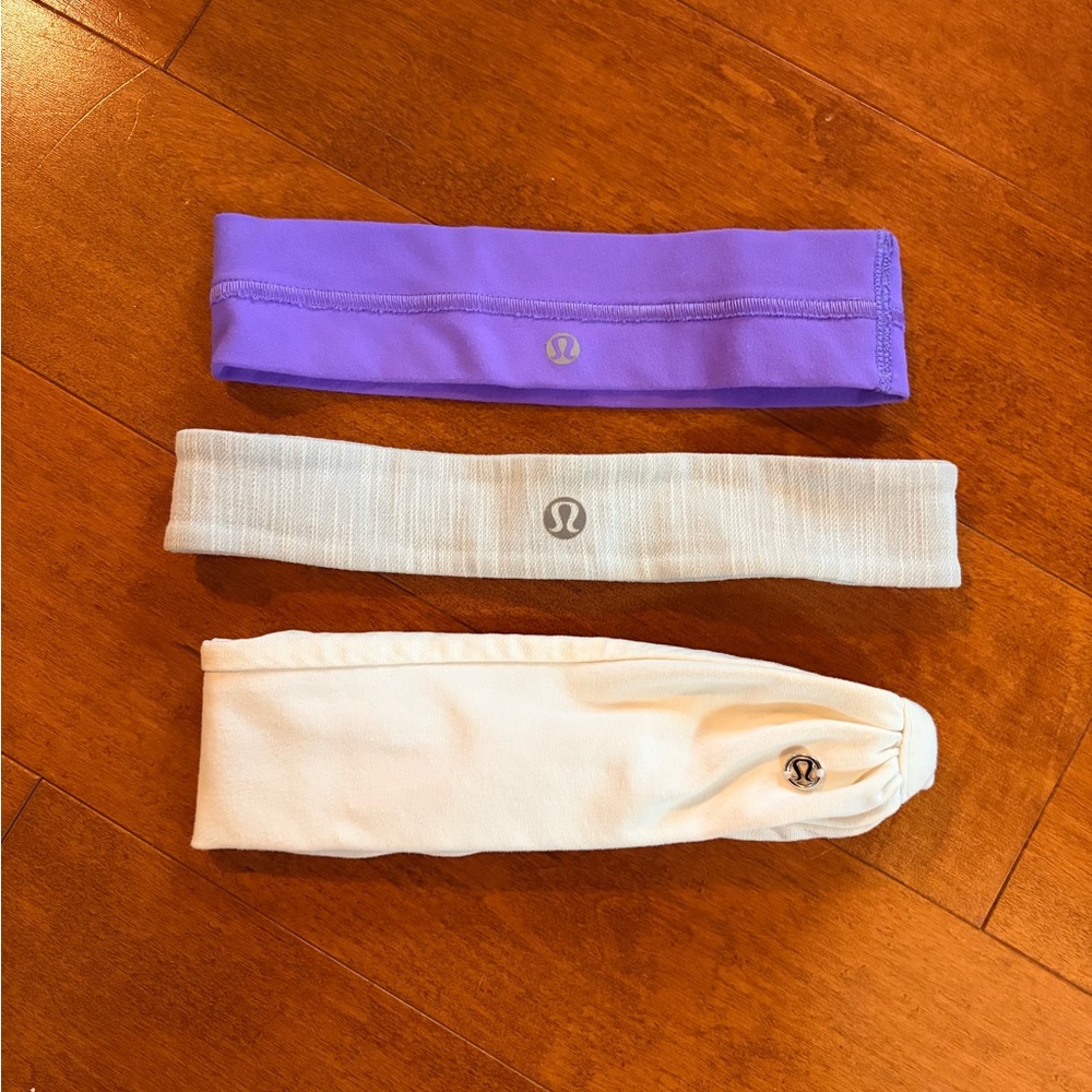 lululemon athletica Headband Trio - Purple, Gray, and White
